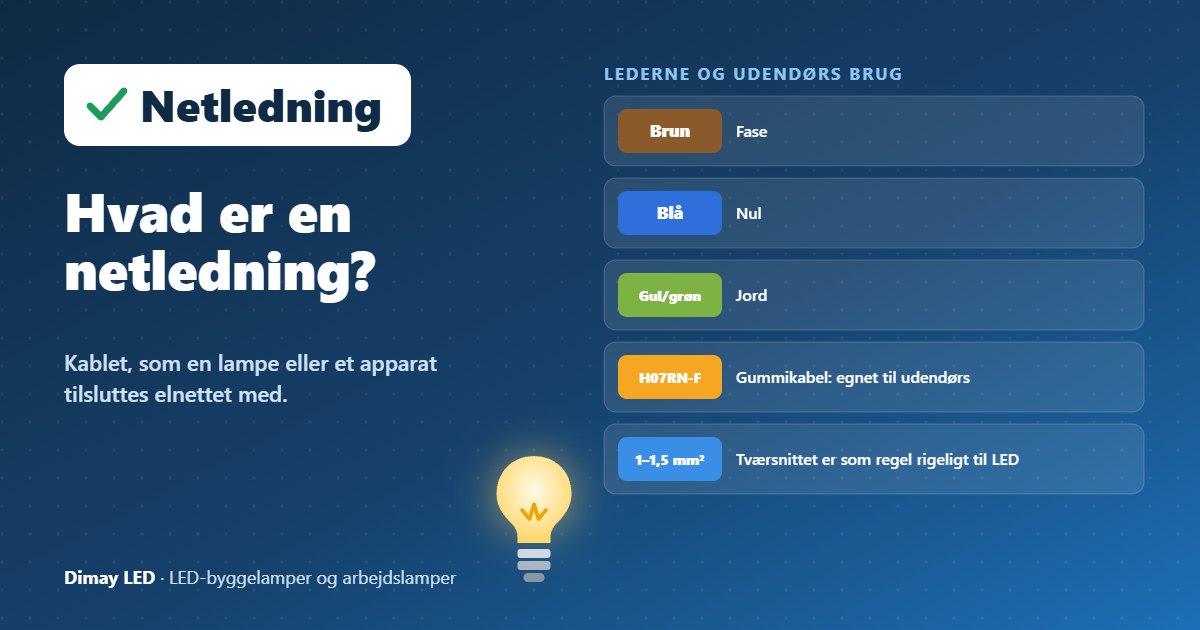 Infografik: Hvad er en netledning?
