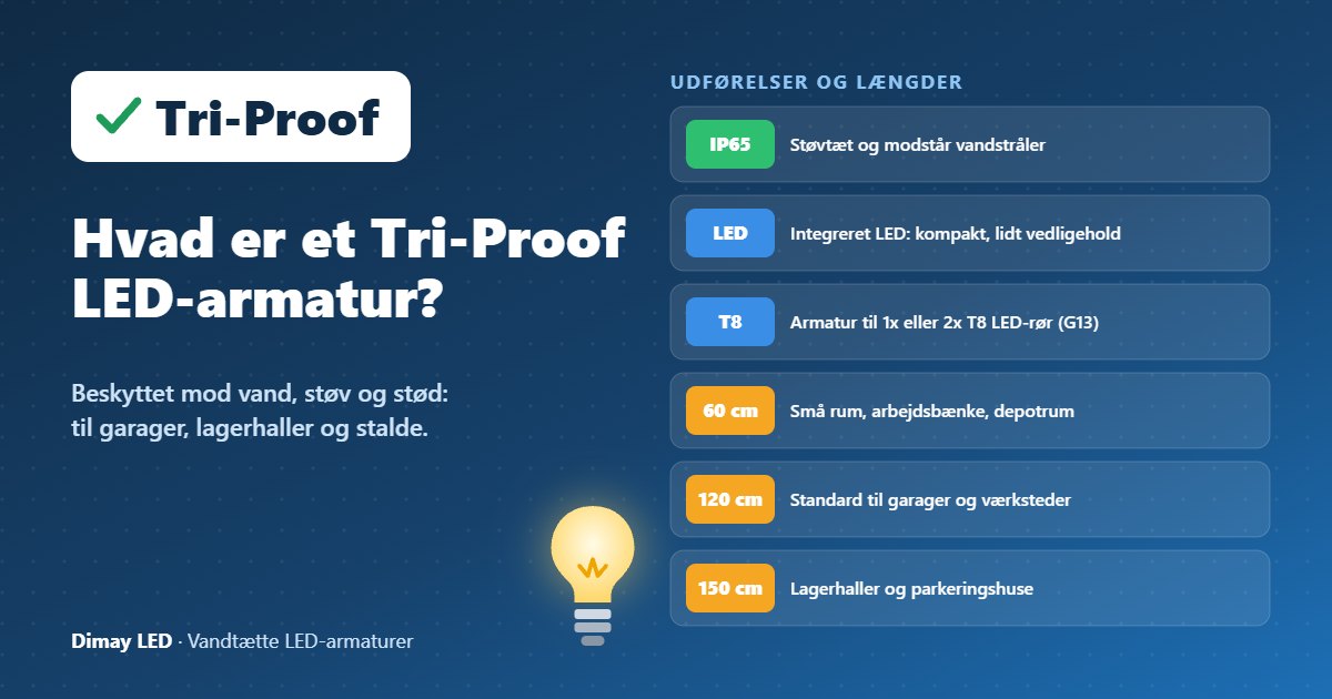 Infografik: Hvad er et Tri-Proof LED-armatur?