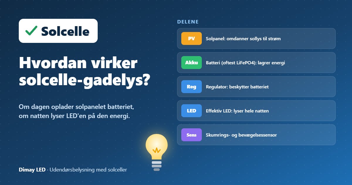 Infografik: Hvordan virker gadebelysning med solceller?