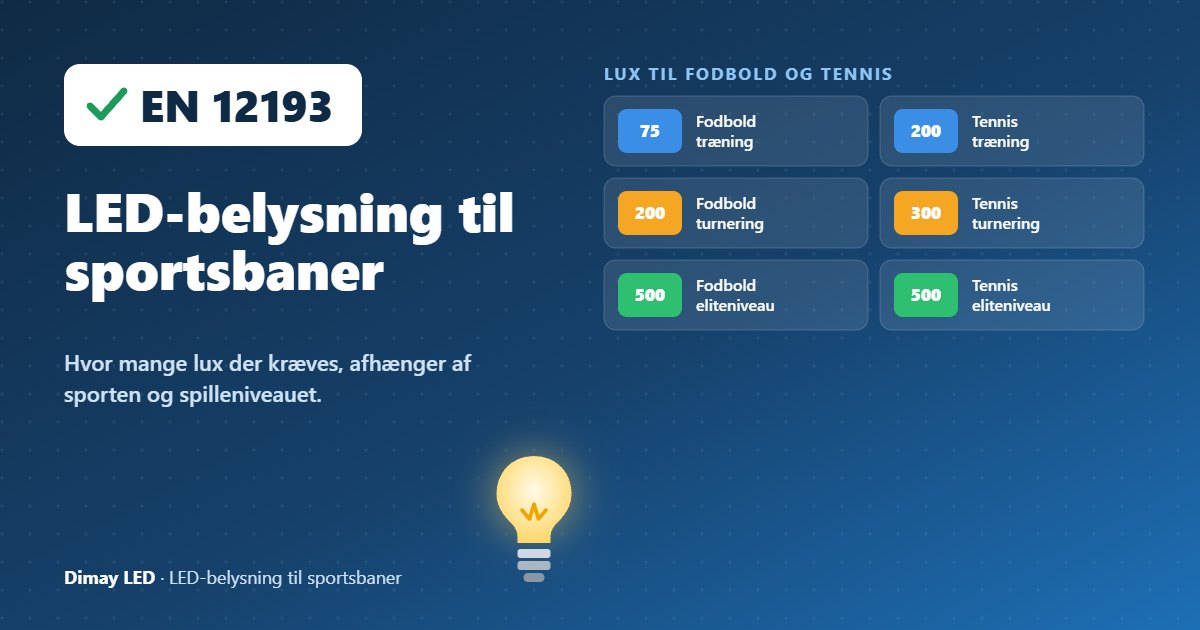 Infografik: LED-belysning til sportsbaner