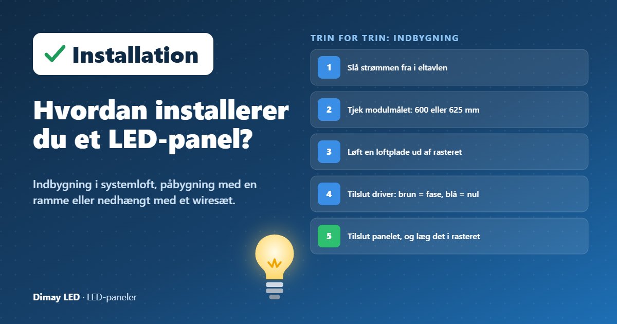 Infografik: Hvordan installerer du et LED-panel?